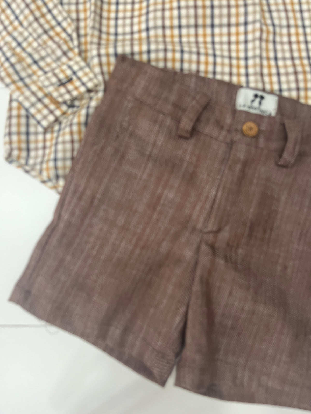Camisa +pantalones corto niño castaña La Martinica invierno26