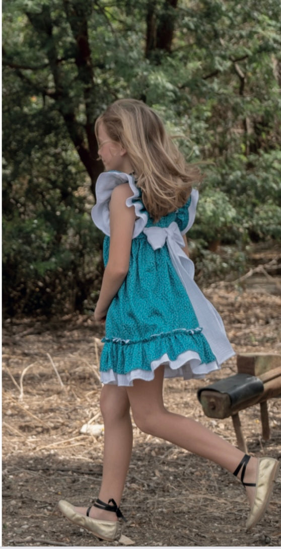 Vestido azul Pilar Batanero verano24