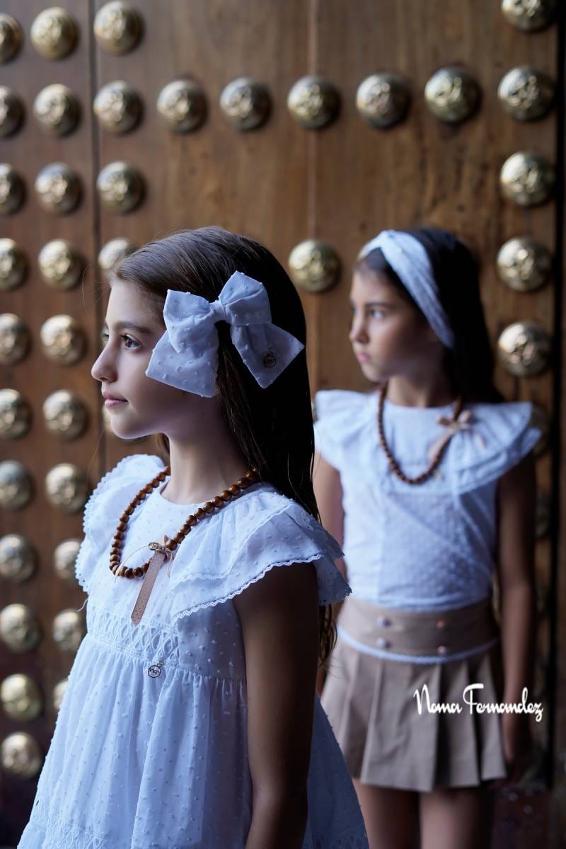 Conjunto bombacho falda plisada Noma Fernández Versalles verano25