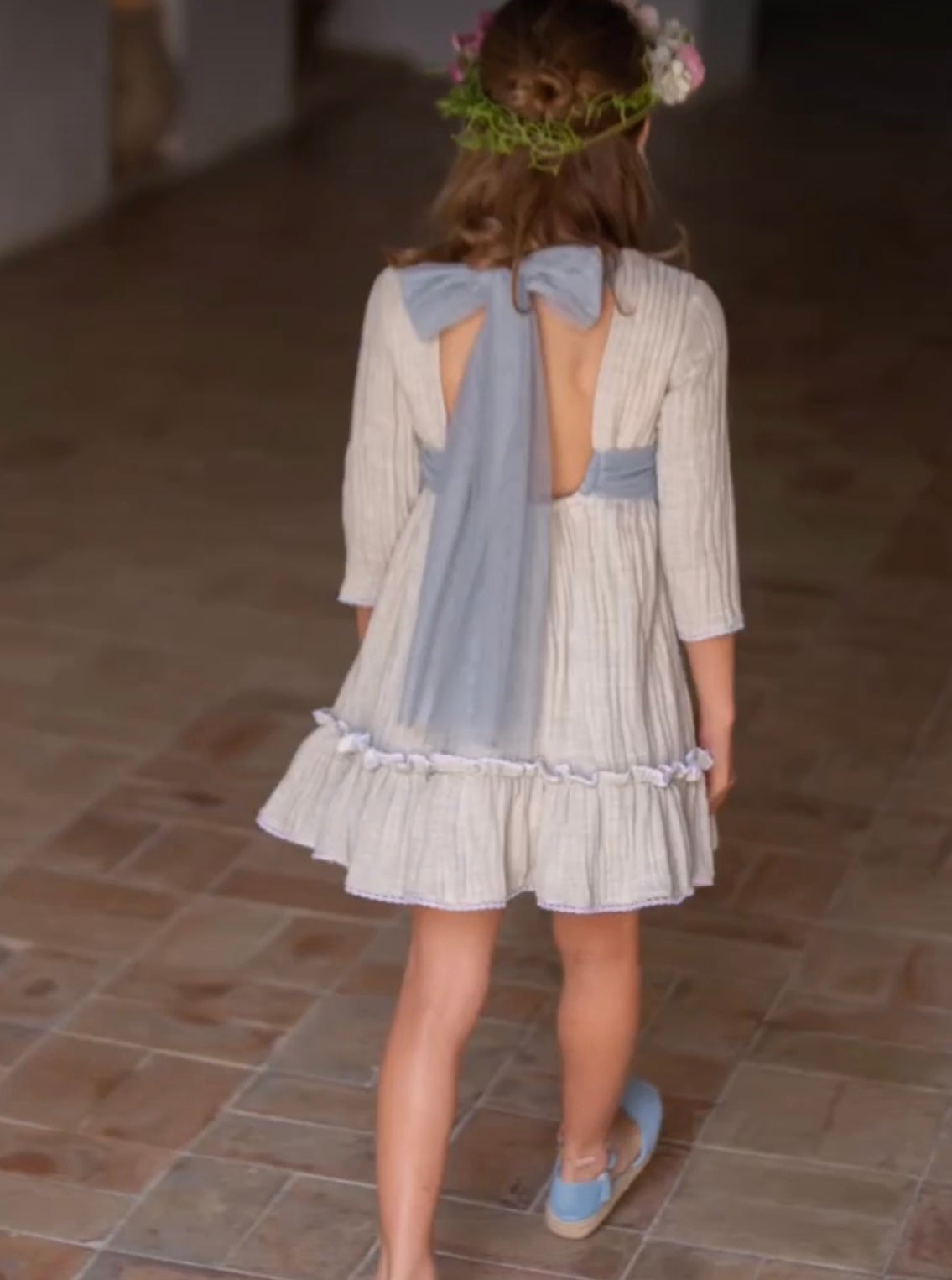 Vestido manga francesa ceremonia Pilar Batanero