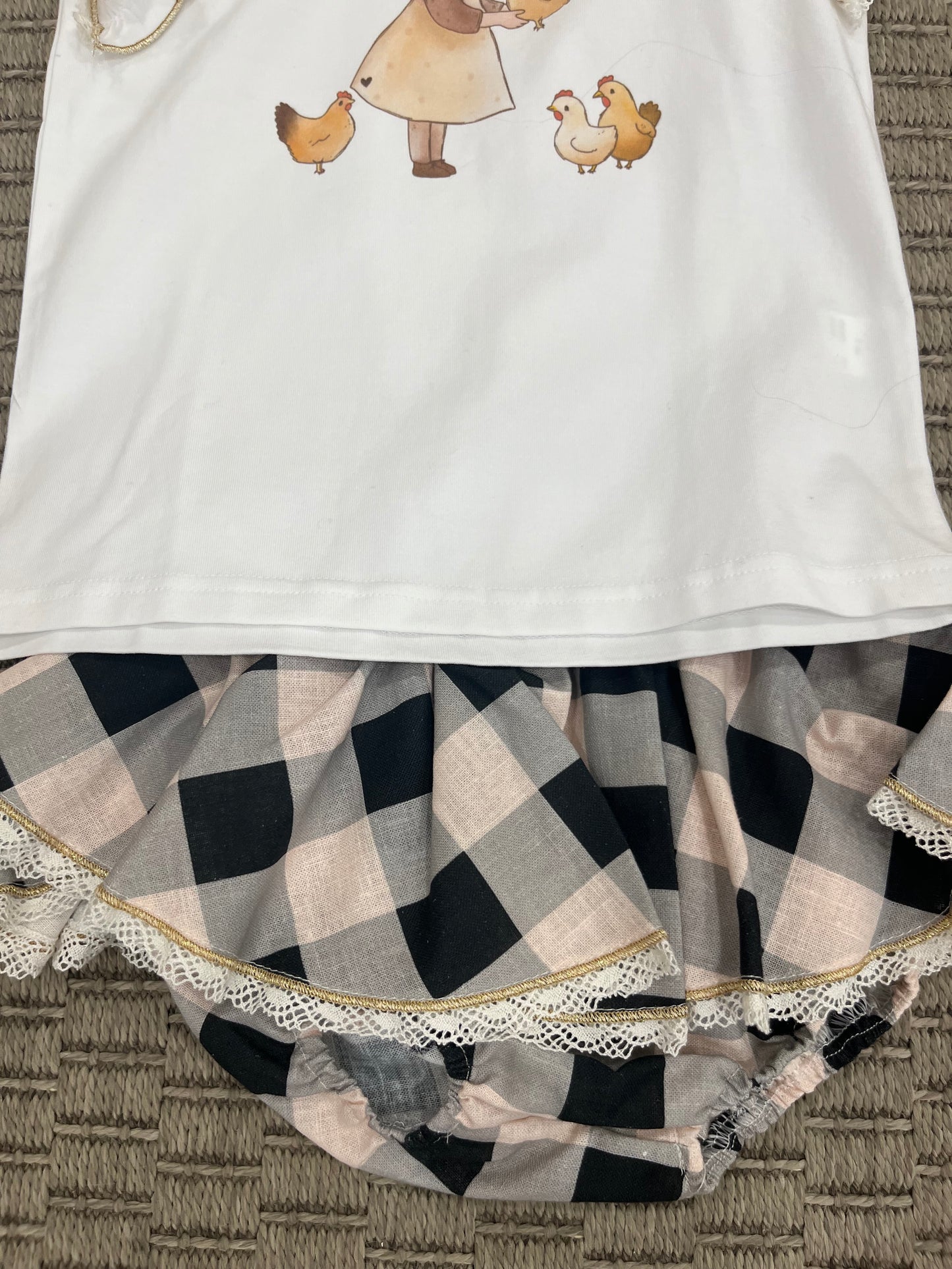 Conjunto vichy camiseta +braga nini martinicas La Martinica verano26
