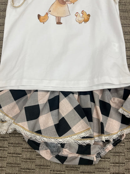 Conjunto vichy camiseta +braga nini martinicas La Martinica verano26