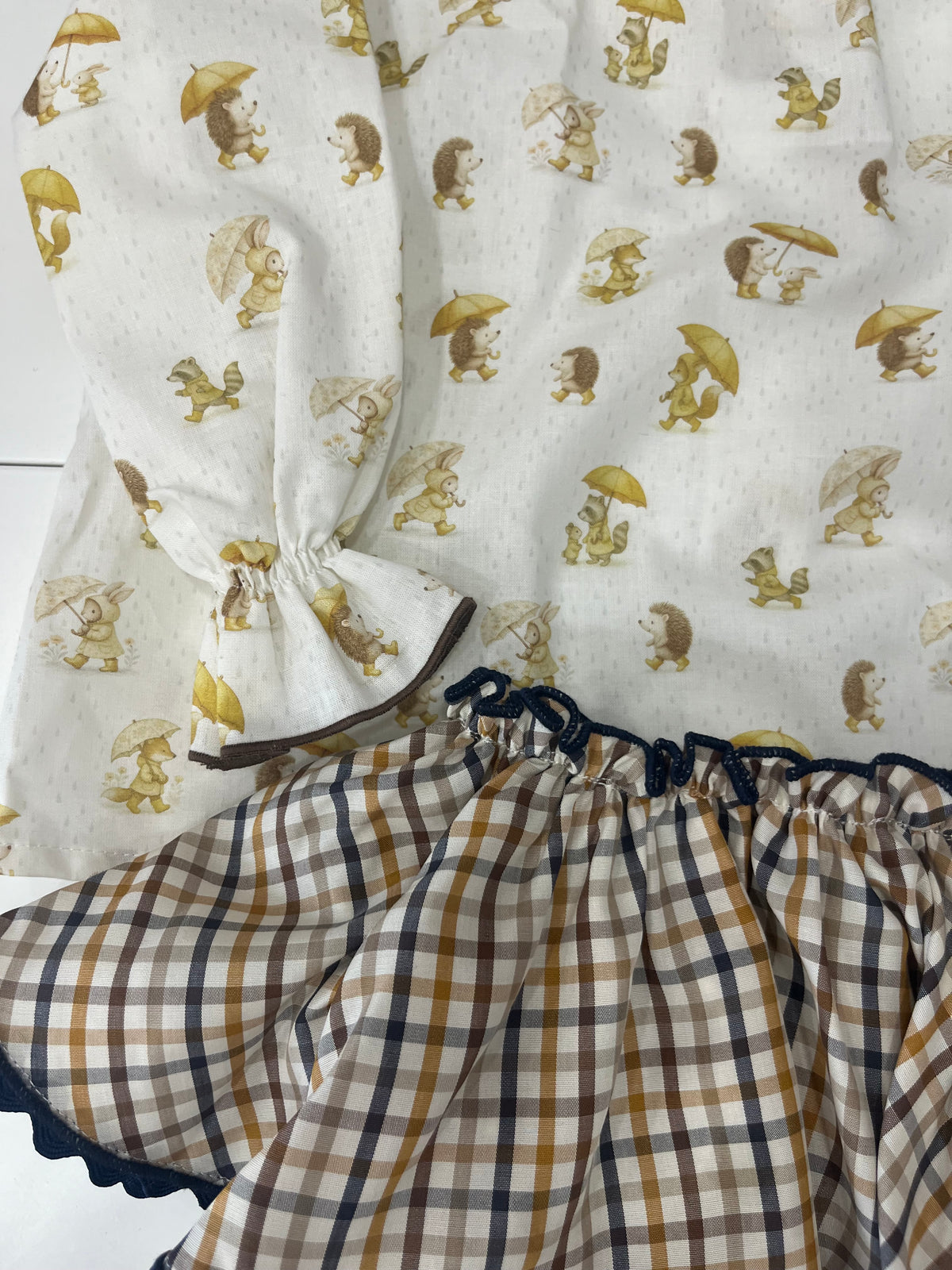 Conjunto de blusa + falda bombacho Castaña La Martinica invierno26