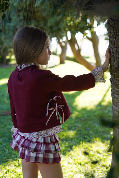 Sudadera niña granate Keira Noma Fernández invierno 2023