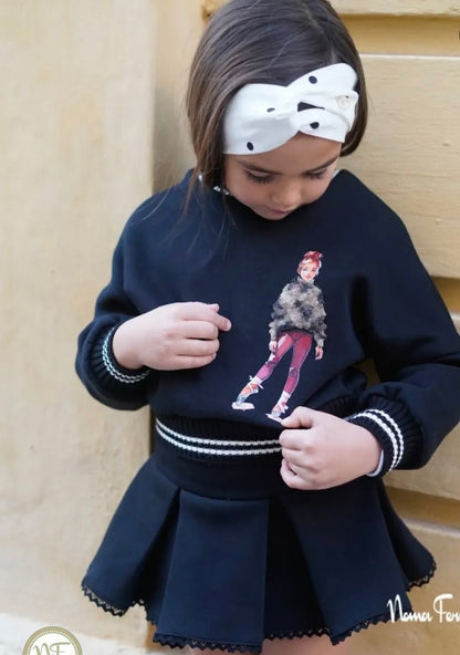 Falda-short +sudadera Delia invierno25