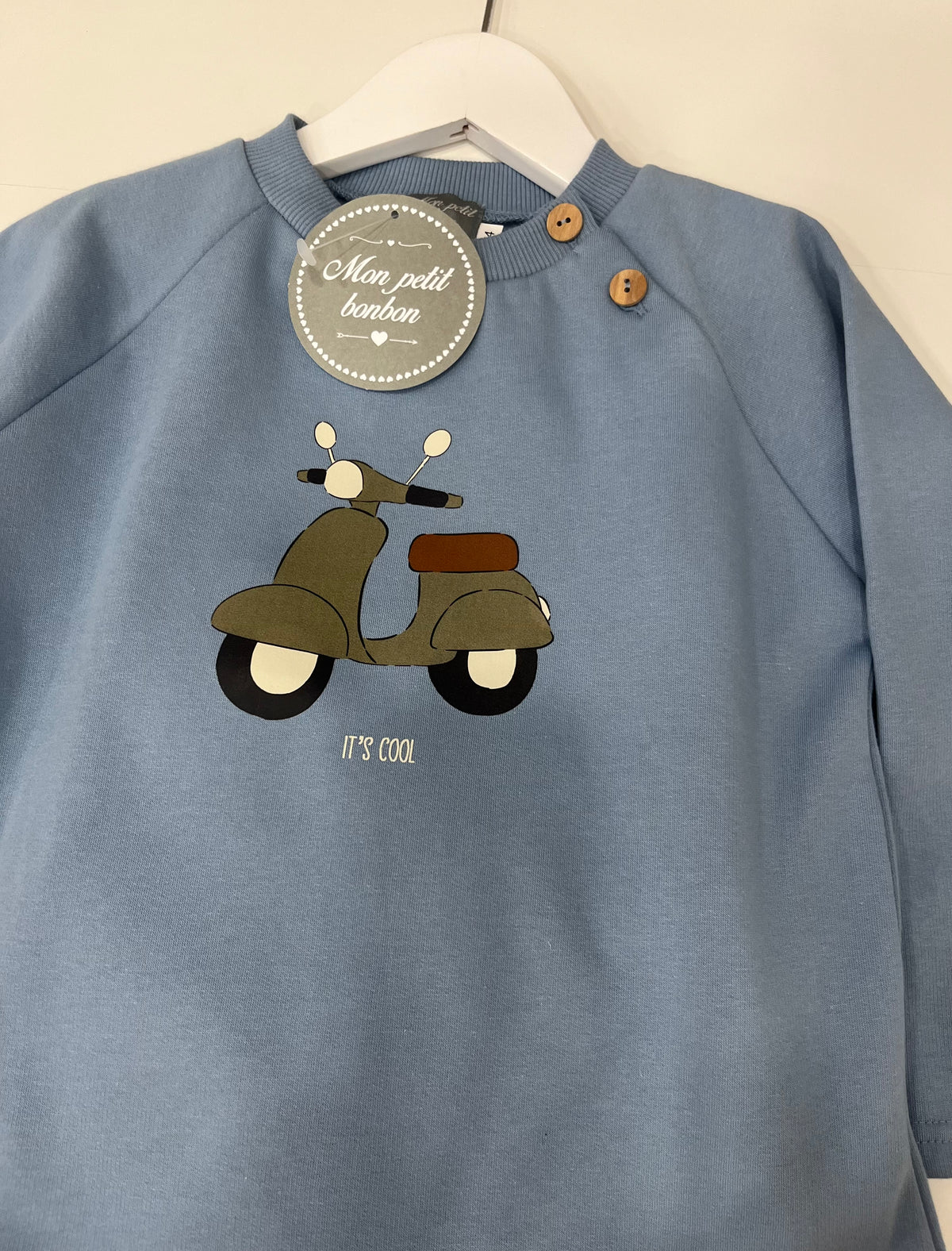 Chandal vespa niño en azul Mon Petit bonbon invierno26