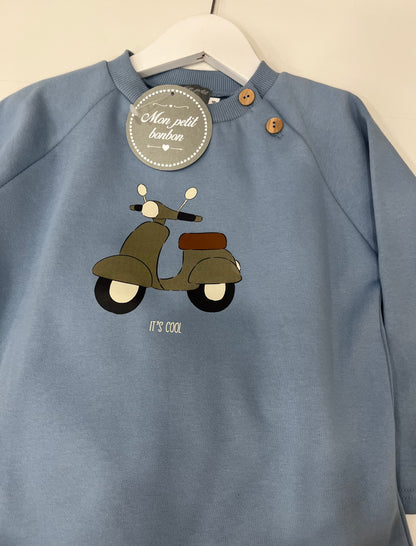 Chandal vespa niño en azul Mon Petit bonbon invierno26