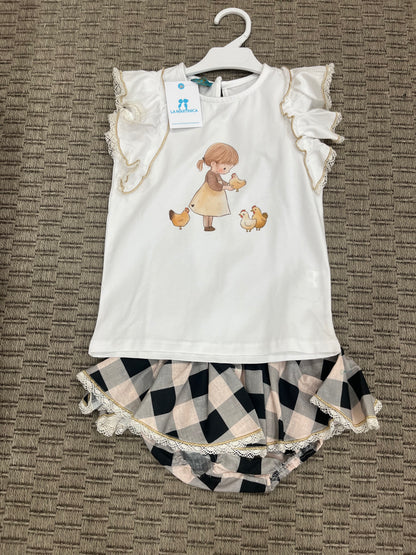 Conjunto vichy camiseta +braga nini martinicas La Martinica verano26