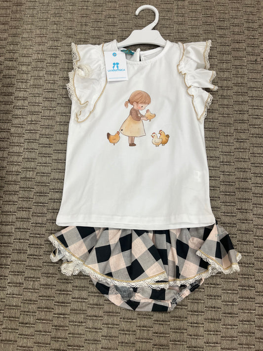 Conjunto vichy camiseta +braga nini martinicas La Martinica verano26