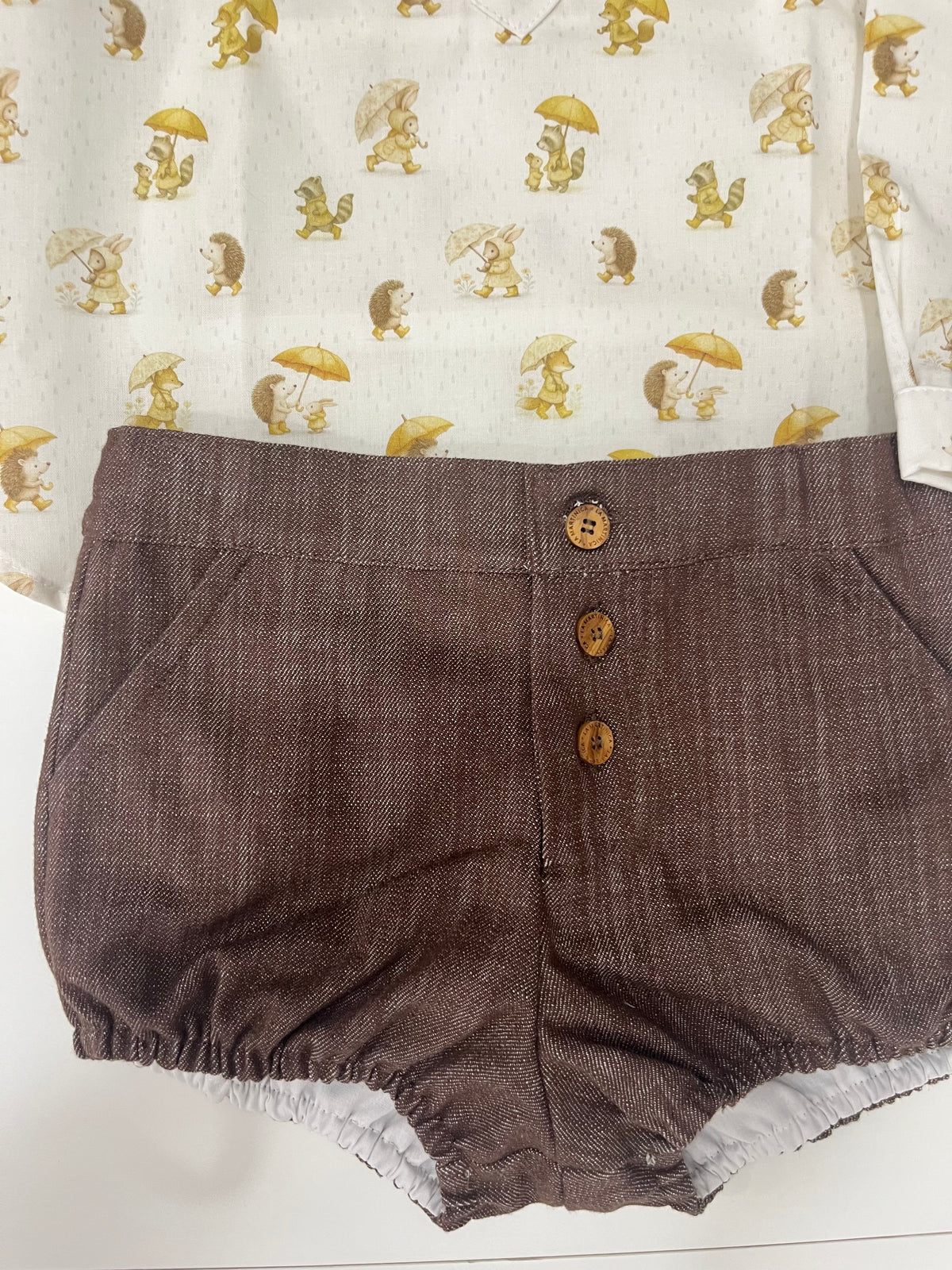 Camisa+bombacho niño castaña La Martinica invierno26
