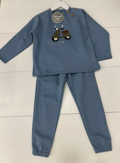 Chandal vespa niño en azul Mon Petit bonbon invierno26