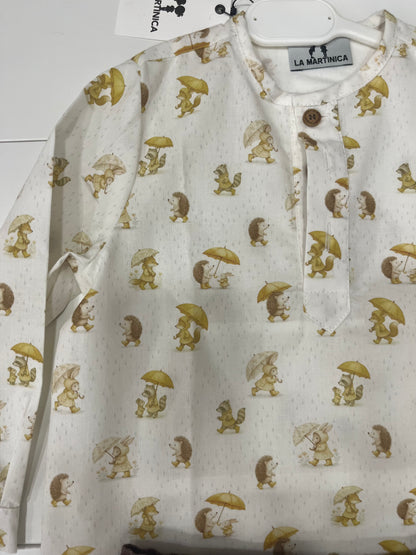 Camisa+bombacho niño castaña La Martinica invierno26