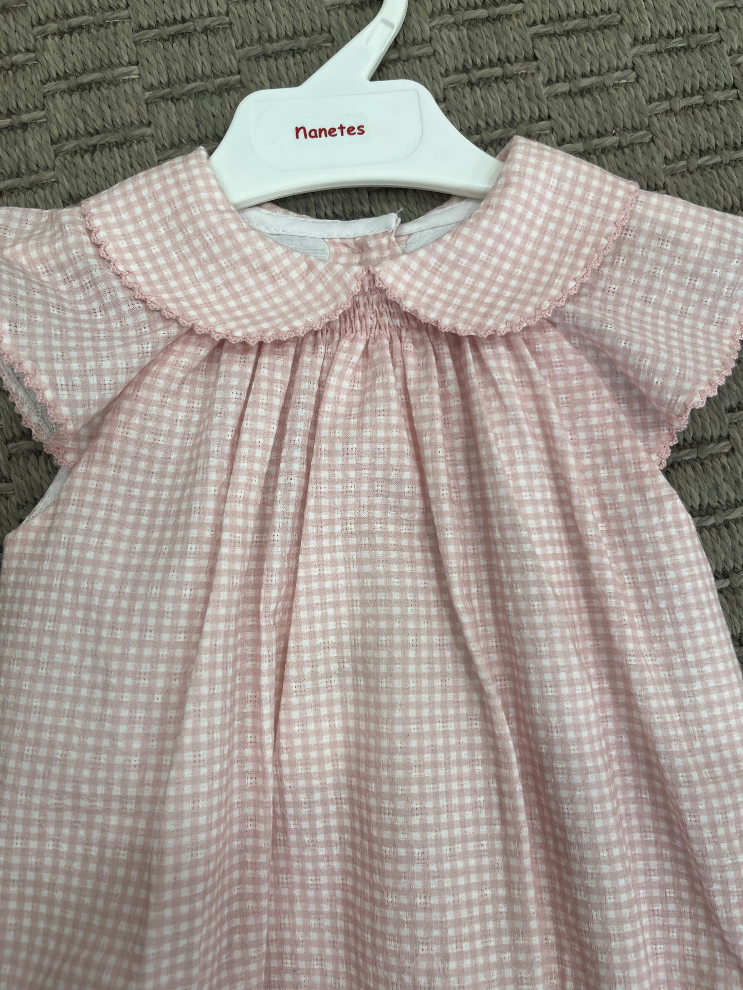 Pelele Vichy Rosa cup cake La Martinica