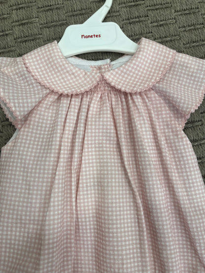 Pelele Vichy Rosa cup cake La Martinica