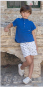 Pilar Batanero boy's polo shirt with mandarin collar